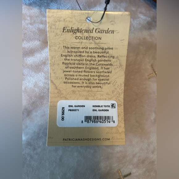 NWT Patricia Nash Enlightened Garden Kemble Tote Brown Leather Floral w Dust Bag - Picture 11 of 11